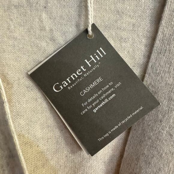 NWT Garnet Hill Oversized Cashmere Sleep Cardigan Cream Size Small Neutral Luxe - Picture 6 of 8